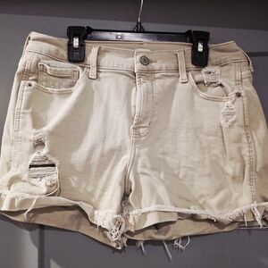 Old Navy Distressed Tan Boyfriend Jean Shorts
